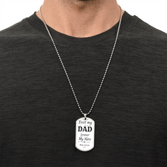 First My Dad, Always My Hero Dog Tag Necklace – A Gift from the Heart