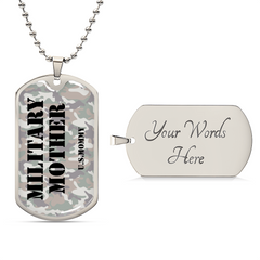 MILITARY MOM - Dog Tag