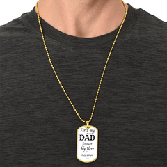 First My Dad, Always My Hero Dog Tag Necklace – A Gift from the Heart