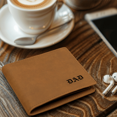 Custom Engraved Leather Wallet for Men