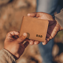 Custom Engraved Leather Wallet for Men