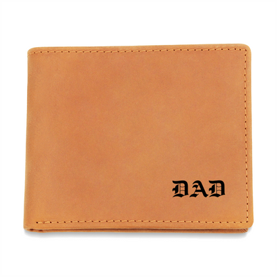 Custom Engraved Leather Wallet for Men