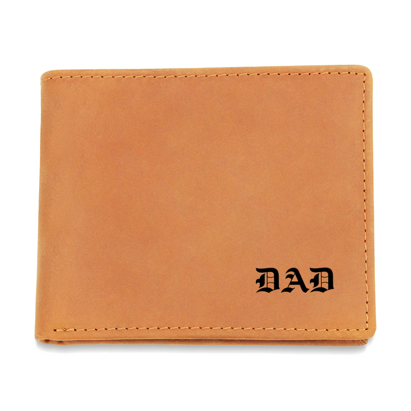Custom Engraved Leather Wallet for Men
