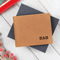 Custom Engraved Leather Wallet for Men