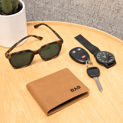 Custom Engraved Leather Wallet for Men