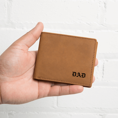 Custom Engraved Leather Wallet for Men