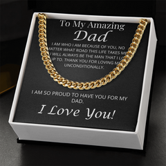 To My Amazing Dad – Cuban Link Chain Necklace