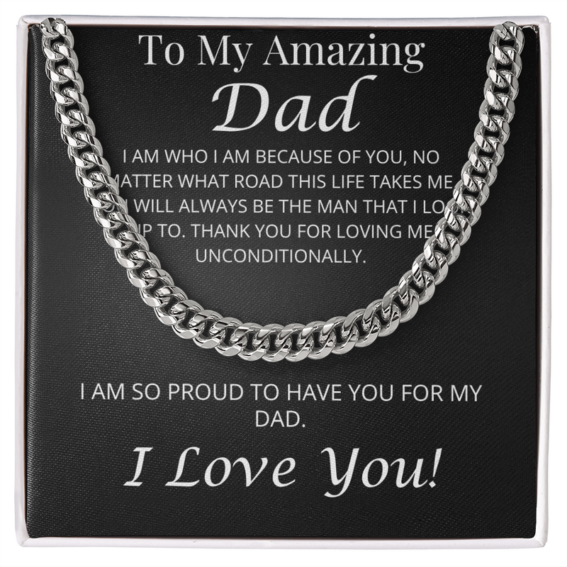 To My Amazing Dad – Cuban Link Chain Necklace