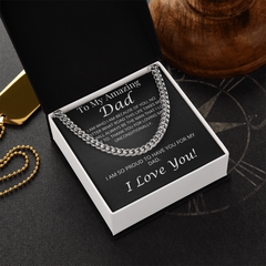 To My Amazing Dad – Cuban Link Chain Necklace