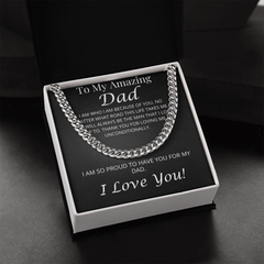 To My Amazing Dad – Cuban Link Chain Necklace