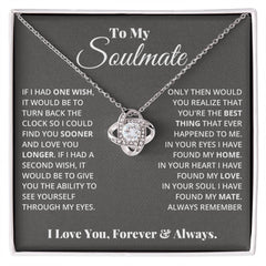 To My Soulmate - Breathtaking Love Knot Necklace