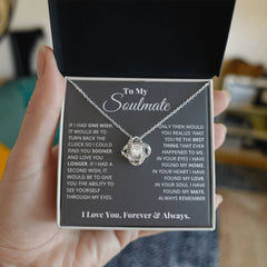 To My Soulmate - Breathtaking Love Knot Necklace