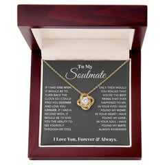 To My Soulmate - Breathtaking Love Knot Necklace