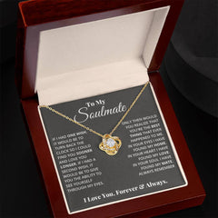 To My Soulmate - Breathtaking Love Knot Necklace