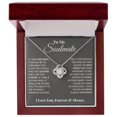 To My Soulmate - Breathtaking Love Knot Necklace