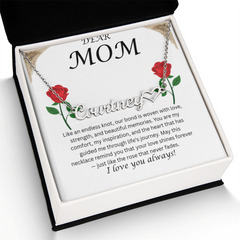 Custom Name Necklace with Message Card – Perfect for Mom 💖