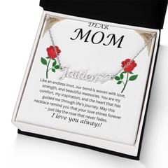 Custom Name Necklace with Message Card – Perfect for Mom 💖