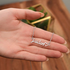 Custom Name Necklace with Message Card – Perfect for Mom 💖
