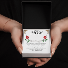 Custom Name Necklace with Message Card – Perfect for Mom 💖