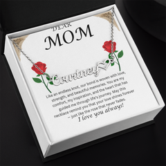 Custom Name Necklace with Message Card – Perfect for Mom 💖