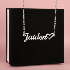 Custom Name Necklace with Message Card – Perfect for Mom 💖