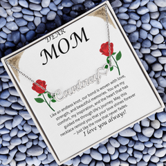 Custom Name Necklace with Message Card – Perfect for Mom 💖