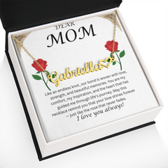 Custom Name Necklace with Message Card – Perfect for Mom 💖