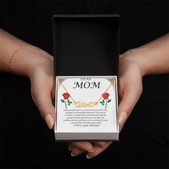 Custom Name Necklace with Message Card – Perfect for Mom 💖