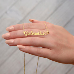 Custom Name Necklace with Message Card – Perfect for Mom 💖