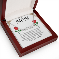 Custom Name Necklace with Message Card – Perfect for Mom 💖