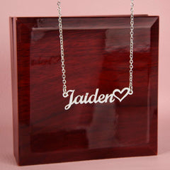 Custom Name Necklace with Message Card – Perfect for Mom 💖