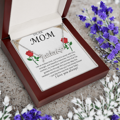 Custom Name Necklace with Message Card – Perfect for Mom 💖