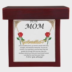 Custom Name Necklace with Message Card – Perfect for Mom 💖