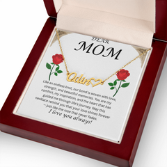Custom Name Necklace with Message Card – Perfect for Mom 💖