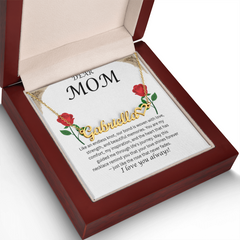 Custom Name Necklace with Message Card – Perfect for Mom 💖