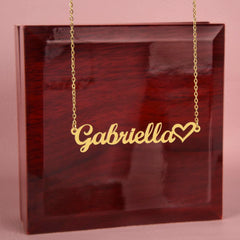 Custom Name Necklace with Message Card – Perfect for Mom 💖