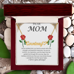 Custom Name Necklace with Message Card – Perfect for Mom 💖