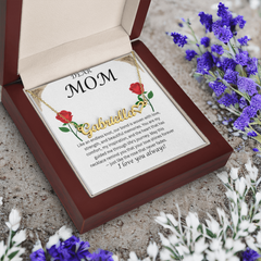 Custom Name Necklace with Message Card – Perfect for Mom 💖