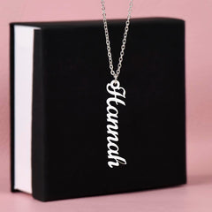 Personalized Vertical Name Necklace – Close to the Heart, Made for Them