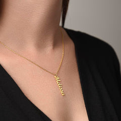 Personalized Vertical Name Necklace – Close to the Heart, Made for Them