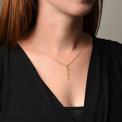 Personalized Vertical Name Necklace – Close to the Heart, Made for Them