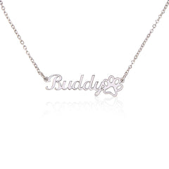 Paw Print Name Necklace – The Perfect Gift for Pet Lovers 🎁