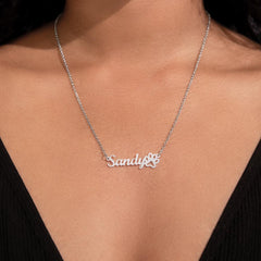 Paw Print Name Necklace – The Perfect Gift for Pet Lovers 🎁