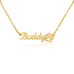 Paw Print Name Necklace – The Perfect Gift for Pet Lovers 🎁