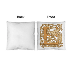 E is for Enjoy – Elegant Monogram Decorative Pillow