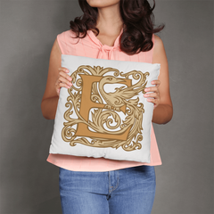 E is for Enjoy – Elegant Monogram Decorative Pillow