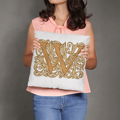 W is for Wine – Elegant Monogram Decorative Pillow