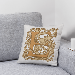 E is for Enjoy – Elegant Monogram Decorative Pillow