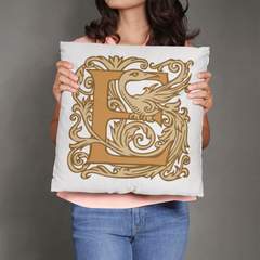 E is for Enjoy – Elegant Monogram Decorative Pillow
