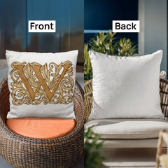 W is for Wine – Elegant Monogram Decorative Pillow